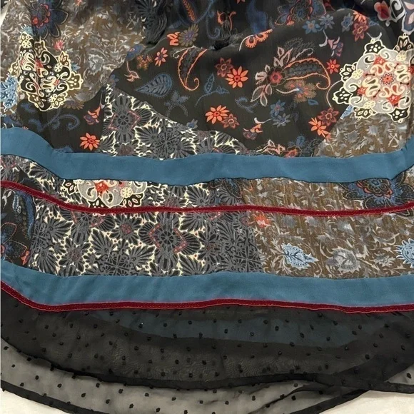 Double D Ranch “Lakota” Gypsy velvet trimmed bejeweled dress NWOT - Picture 9 of 13